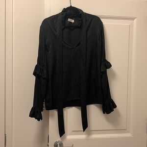 LAST CHANCE: Authentic Saint Laurent Silk Black Blouse